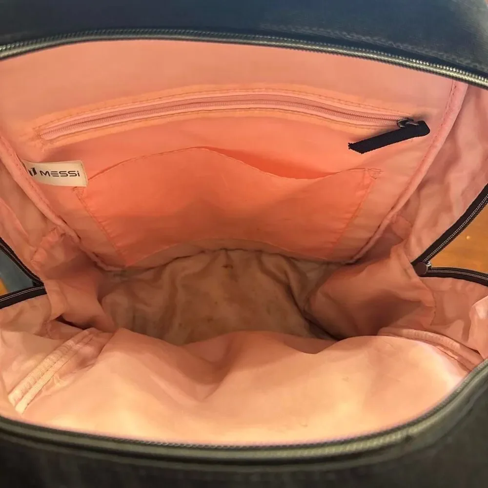 Messi #10 Soccer Miami Black and Pink Backpack